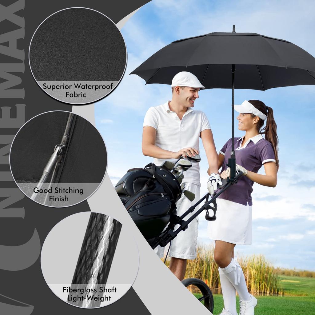 NINEMAX Golf Супер Идеально для Сильного Дождя и Сильного Дождя и Включает Чехол для Хранения для Мужчин и Зонт, 54/62/68 Дюймов, Двухслойный, Большой,
