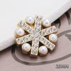 Rhinestone Metal Buttons for Women's Coats & Sweaters - Hand Sewn Fragrance-Style Round Alloy Decorations
