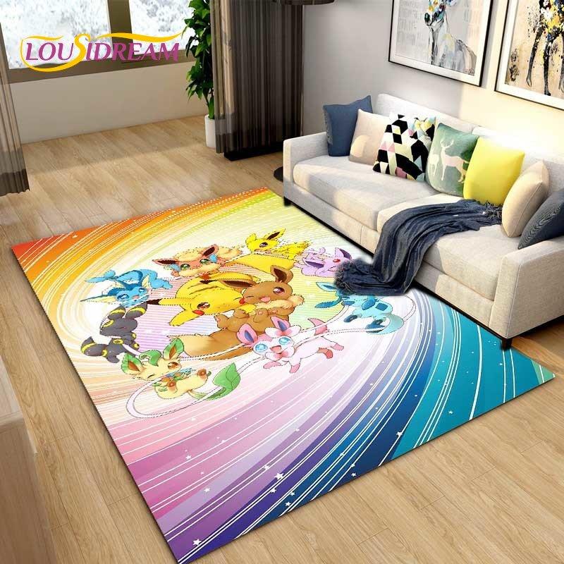 Japanese Anime Cartoon Cute Area Rug,Carpet Rug for Living Room Children's Bedroom Sofa Decoration,Kids Play Non-Slip Floor Mat