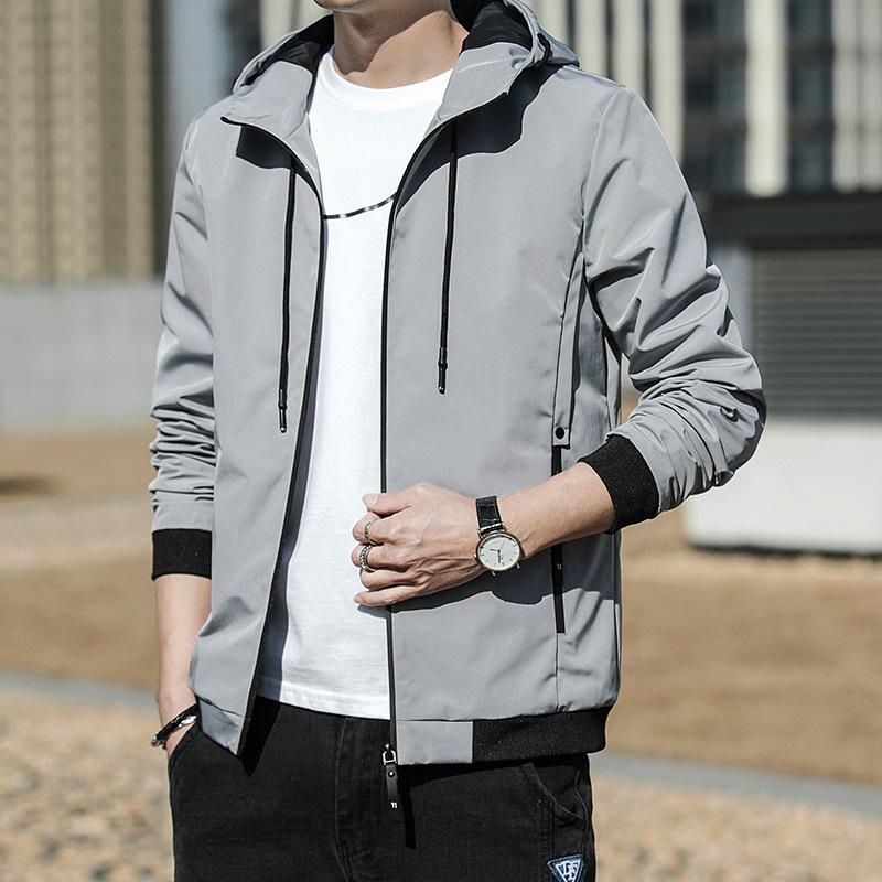 Молодежная куртка мужская куртка весна осень корейская версия с капюшоном универсальная повседневная куртка