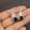 Серьги из цельного серебра 925 пробы с черным ониксом, серьги из драгоценных камней ручной работы на День памяти