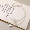 Fashion Pearl Love Double-layer Integrated Anklet Accessories Ladies Personality Wild