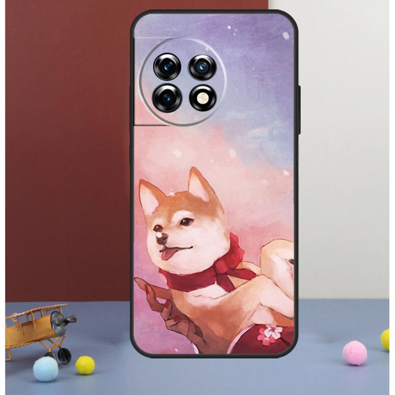 Shiba Inu Cute Cartoon Art Cover For OnePlus Nord CE 4 2 3 Lite N20 N30 9 10 Pro 8T 9RT 10T 11 OnePlus 13 12 R Case
