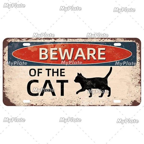 [MyPlate] Ретро Остерегайтесь животных, номерной знак, предупреждающий жестяной знак, металлический знак, табличка, украшение для дома, магазин, бар, паб, плакат, металлическая стена