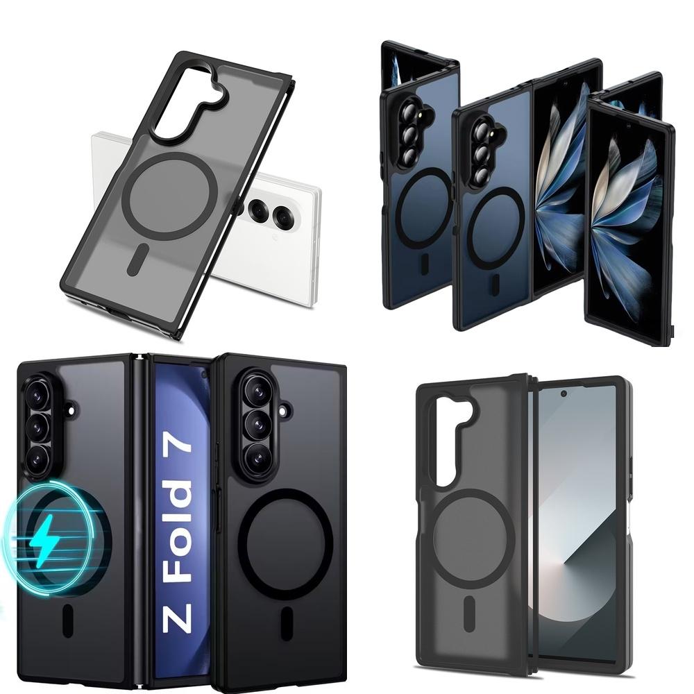 New Arrival Translucent Hard PC TPU Magnetic Drop Proof Phone Case Cover for Galaxy Z Fold 7 5G 6 8 Wide Lightweight Slim