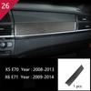 Carbon Fiber For q5 E70 E71 X5 X6 Interior Gearshift Air Conditioning AC CD Panel Reading Light Cover Trim Sticker Accessories q5