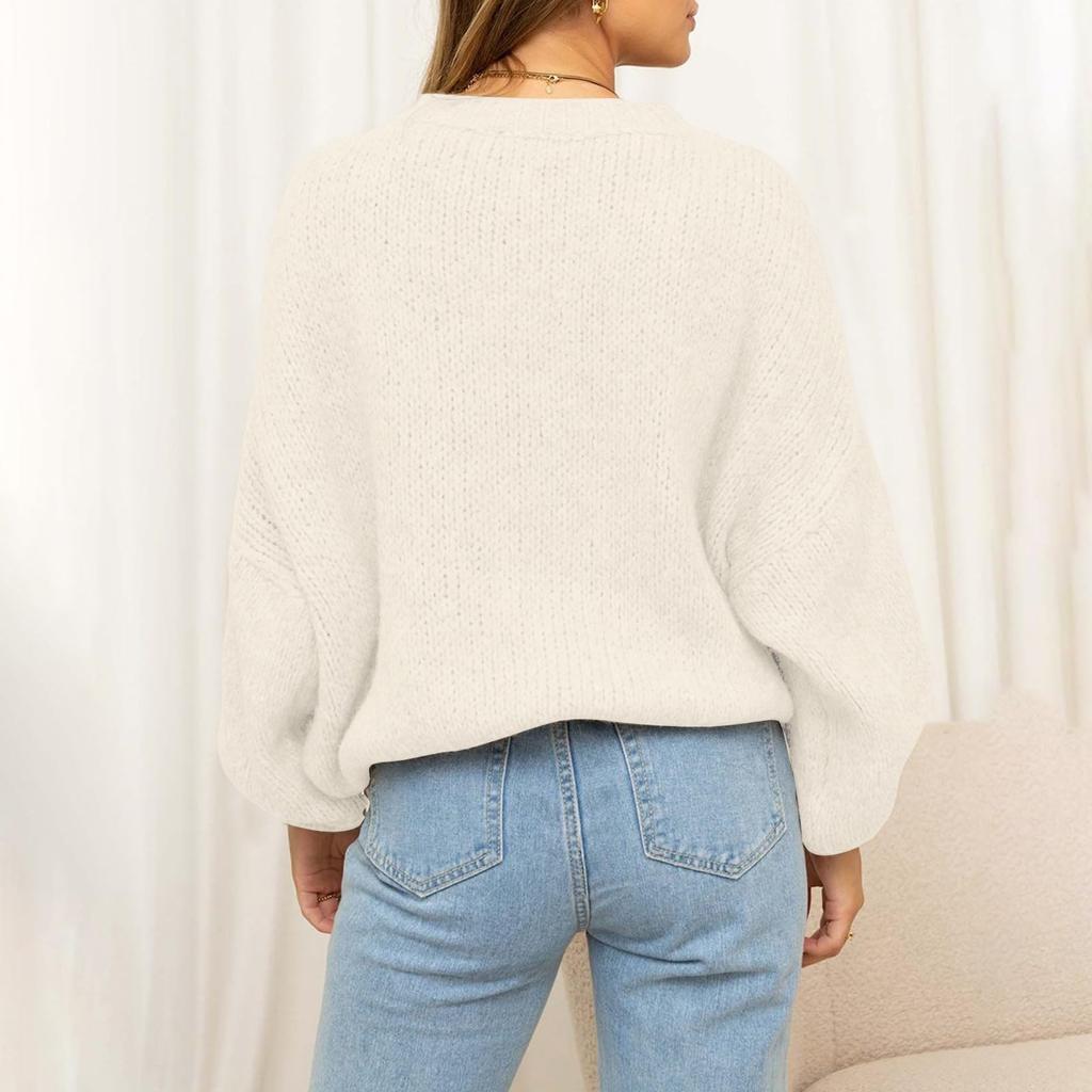 Women's Casual Sweater Solid Color Casual Loose Sweater