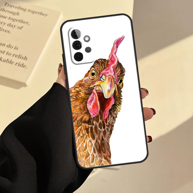 Chicken Hen Rooster Case For Samsung Galaxy A54 A34 A14 A53 A13 A33 A73 A50 A12 A22 A32 A52 A72 A51 A71 Coque