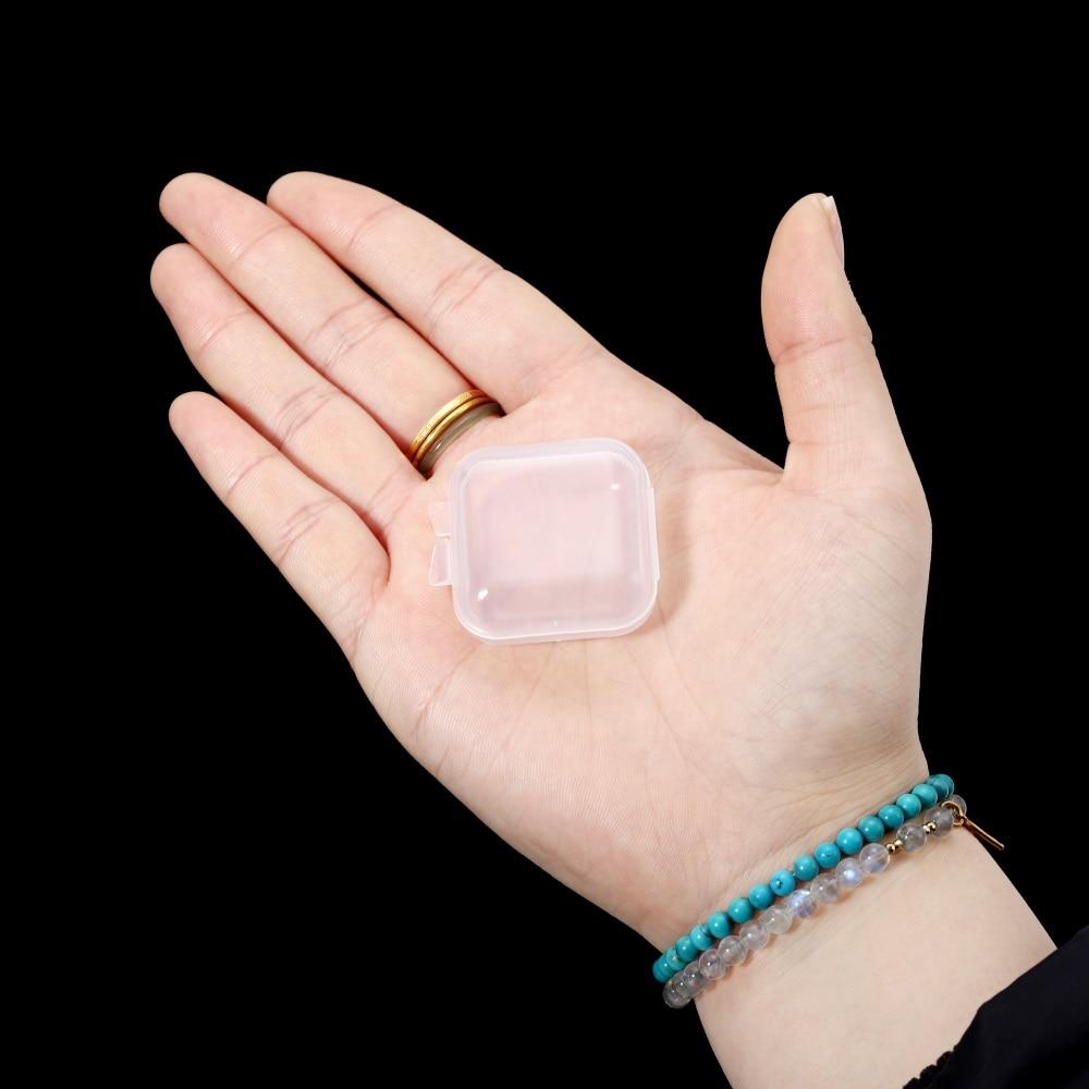 5/10 шт. маленькие коробки, квадратная прозрачная пластиковая коробка, чехол для хранения ювелирных изделий, отделочный контейнер, коробка для хранения сережек