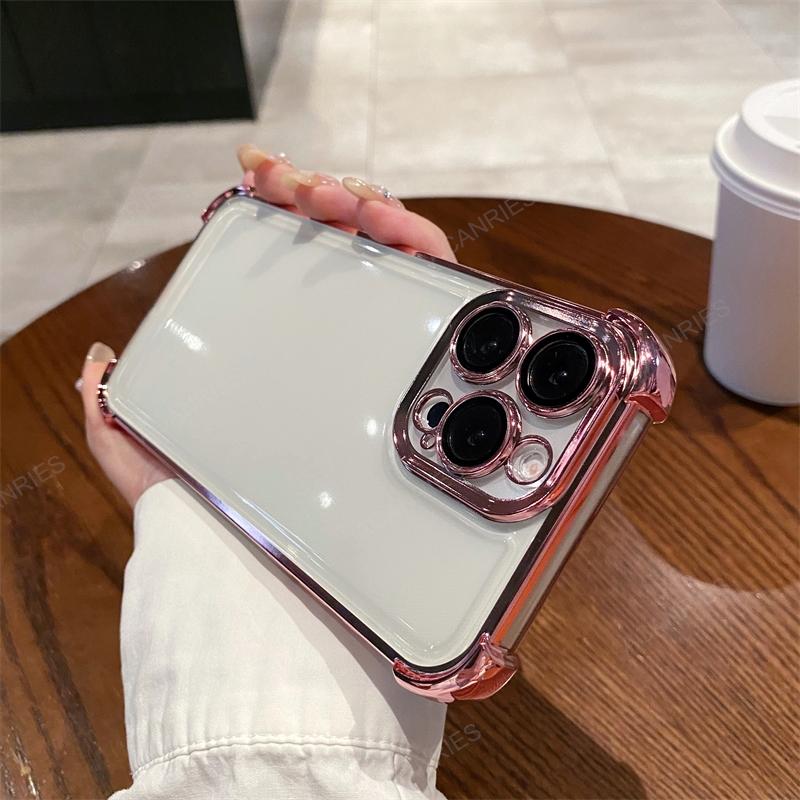 For Samsung Galaxy A23 4G 5G A33 A53 A73 A13 Plating Silicone Soft Case A 23 33 53 73 13 Four Corners Anti-shock Protect Cover