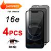 4PCS Privacy Screen Glass For iPhone 16e Glass Anti-Spy Protector Screen Flim For iPhone 16e Tempered Glass For iPhone 16e Flim
