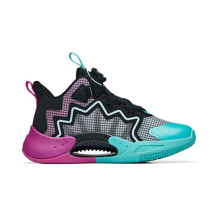 Anta Баскетбольные кроссовки Crazy Mesh Mid-Top для детей, детские баскетбольные кроссовки, черные, зеленые, фиолетовые, 312231111-3