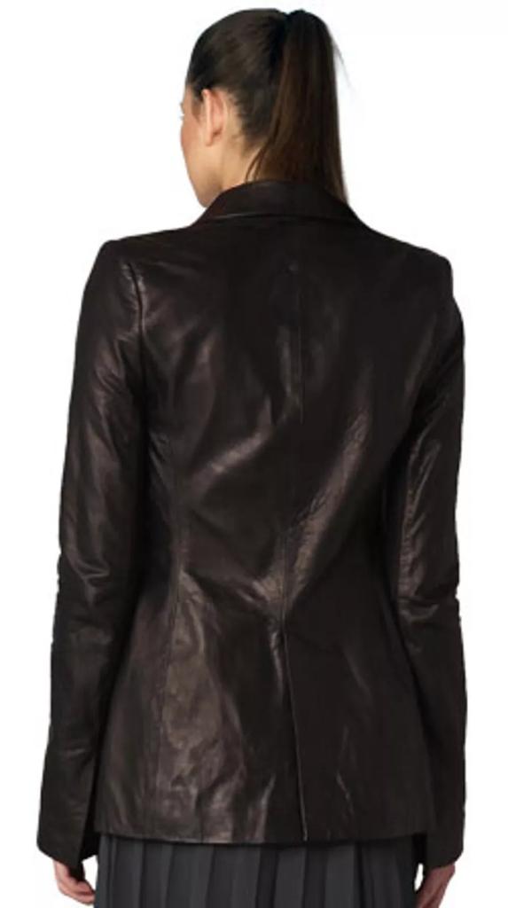 Классический пиджак из натуральной кожи черного цвета из натуральной овчины, на пуговицах, стильный для вечеринки