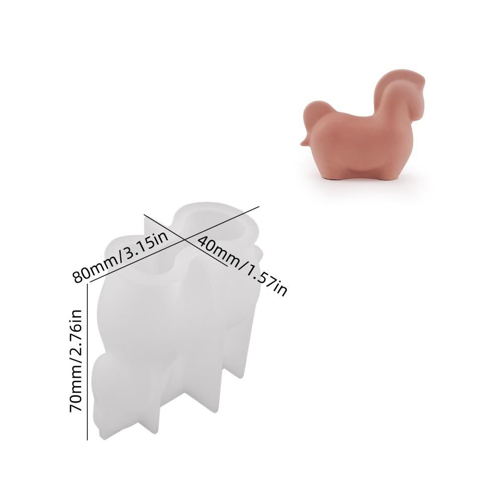 Гипсовая Лепка 3D Пони Силиконовая Форма Милая Многоразовая Форма для Эпоксидной Смолы Рукоделие Сделай Сам Форма для Гипсовых Украшений Домашний Декор