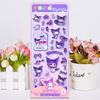 4 шт. Sanrio Аниме 3D Кристаллические рельефные наклейки Милые Куроми Моя Мелоди Почакко Мультяшные наклейки для телефона, ноутбука, холодильника Каваи наклейка Игрушка