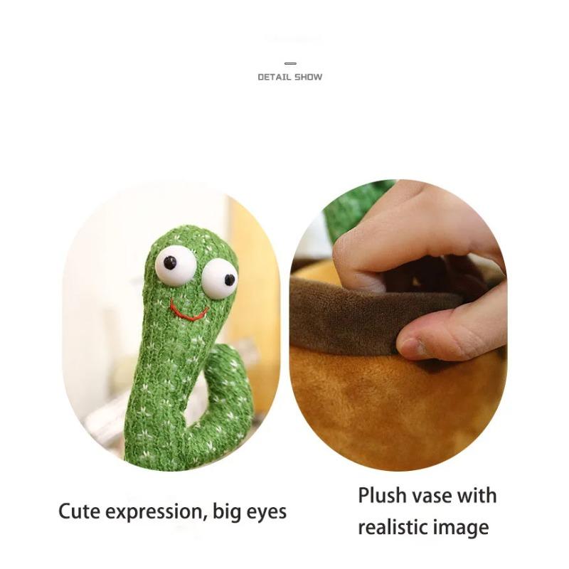 Новая плюшевая электрическая игрушка «Танцующий кактус» может петь и повторять имитацию, обучающая говорить «Танцующий кактус»