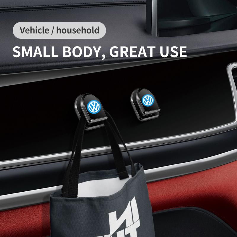 4Pcs Car Interior Hooks Storage USB Cable Headphone Storage Hook For Volkswagen VW Passat Golf 4 5 6 Tiguan Polo Scirocco Jetta zg9