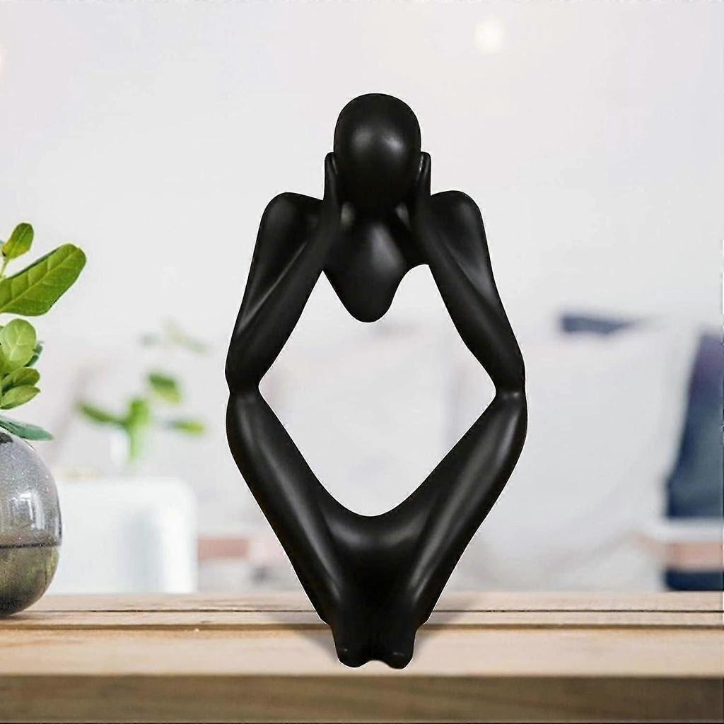 Abstract Resin Statue Sculpture & Figurines Modern Home Decor Living Room Black Unique Piece