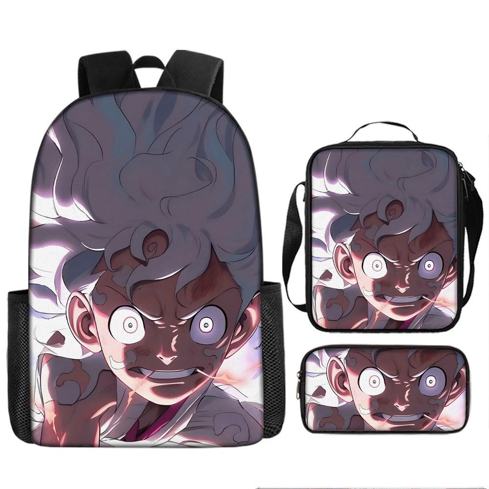 One Piece One Piece Школьная сумка Luffinica Морской король Школьная сумка для ученика Набор рюкзаков