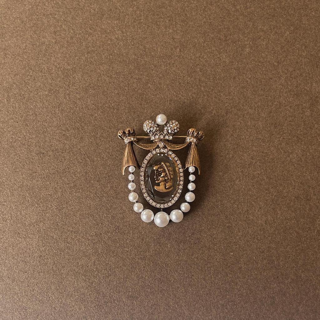 Винтажная брошь в стиле барокко для мужчин и женщин в виде лисы и кошки в виде музыкального инструмента