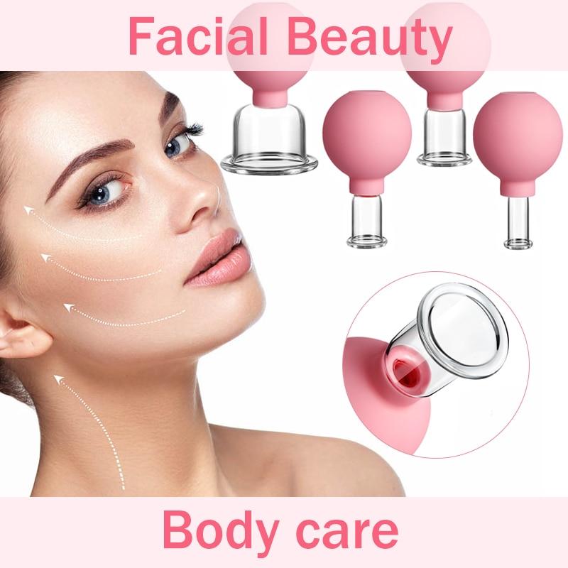 New 1 Pcs Rubber Vacuum Cupping Glasses Massage Body Cups Anti Cellulite Cans Face Massage Vacuum Jar Medical Chineses Therapy Cupping