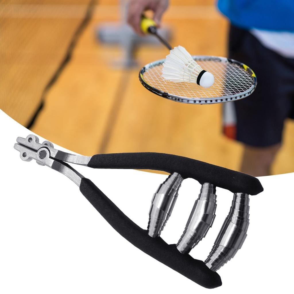 Starting Clamp Stringing, 3 Spring Light Weight Wide Head Racquet Clamping Tool Badminton Racquet Threader Clamp Tool