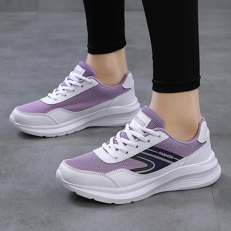 Women’s Running Sneakers Casual Socks Shoes Purple Lightweight Walking Shoes Over Sized