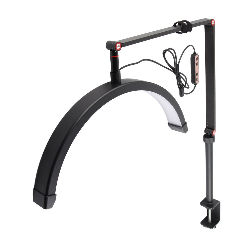 Half Moon Fill Light 360 Degrees Rotation Brightness Color Temperature Adjustable LED Fill Lamp 110‑240V