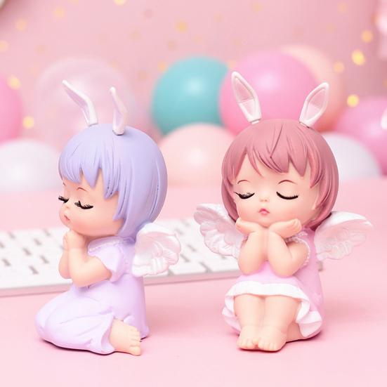 Виниловый ангел девушка орнамент молитва креативный мультфильм статуя декор стола