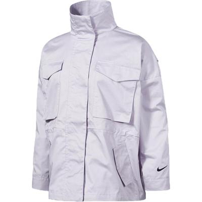 Collection Essentials M65 Повседневная однотонная куртка с воротником-стойкой Женские куртки Светло-серые DD5986-511