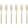 Set of Cake Forks Sambonet Rock Antique, PVD Champagne, 6 Pcs (52662PA5)
