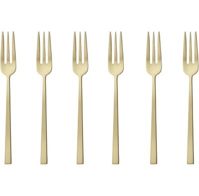 Набор вилок для торта Sambonet Rock Antique, PVD шампань, 6 шт (52662PA5)