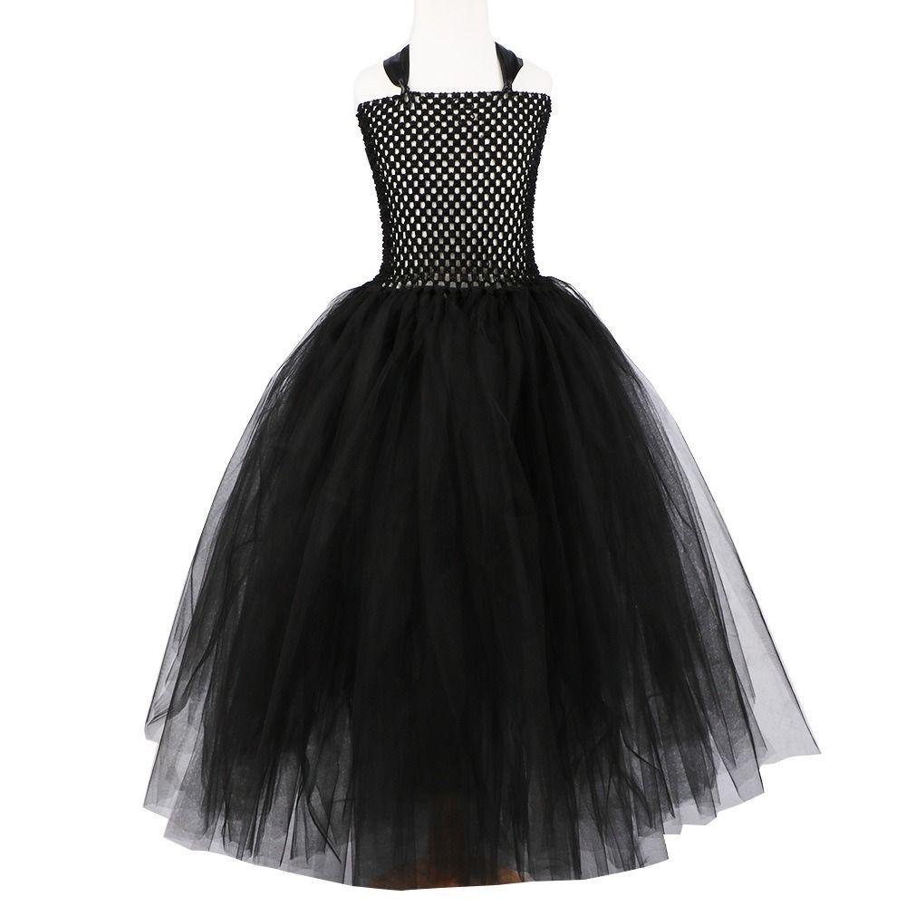 Black Mesh Halloween Costume Dress Wings Shawl Black Mesh Princess Dress Cosplay Event