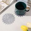 Coaster Easy To Clean Dining Table Protector Pad Heat Resistant Flower Shape Cup Mat for Home Kitchen