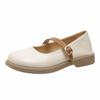 2024 Outdoor Ladies Shoes Mary Janes Women's High Heels Fashion Daily Pumps Women Round Toe Buckle Strap Low Heel Shoes Women