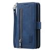 For Xiaomi Redmi 15 5G (EU) (171mm)/4G (EU) (171mm) Case 9 Card Slots Zipper Wallet PU Leather Phone Cover with Wrist Strap