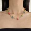 Color Ceramic Beaded Necklace, Simple and Fashionable High-end Clavicle Chain Temperament Versatile Niche Jewelry Women