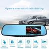 4.3 Inches Car DVR Front Rear Dual Camera Wide Angle Night Vision 4 LED Lights Video Loop Recording High Clarity Auto Dash Cam Car Accessories