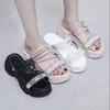 Two Wear Sandals Women's All-match Thick Bottom Heightening Light and Comfortable Outer Wear Sandals and Slippers Pearl Decoration