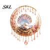 Atmospheric Room Decorations Ocean Crystal Garden Suncatcher, Acrylic Hanging Wind Chime with Sea Transparent Art Turtle Dolphin Whale Starfish
