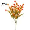Realistic Faux Plants Fall Artificial Flower with Eucalyptus Leaf, Lifelike Plants, Long Lasting Fake UV Resistant for Autumn Thanksgiving Harvest
