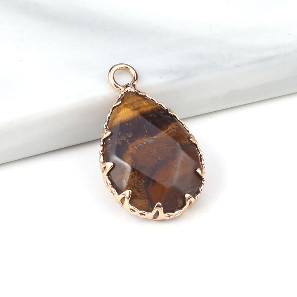 2 шт., небольшой кулон из натурального камня, граненый кулон в форме капли для изготовления ювелирных изделий, ожерелье, серьги, аксессуар для браслета