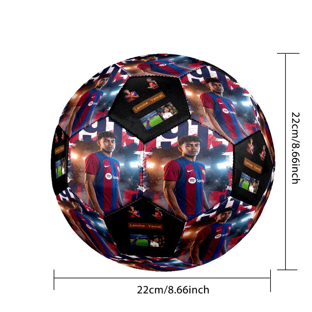 Lamine Yamal's Lamine Yamal Spain Football Size 5 Soccer Football Machine Sewn Indoor/Outdoor Training and Matches Sports Enthusiast Gifts