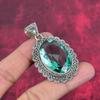 Аквамарин 925 сплошной серебряный кулон, кулон ручной работы с драгоценными камнями, подарки для жены абсолютно новый кулон