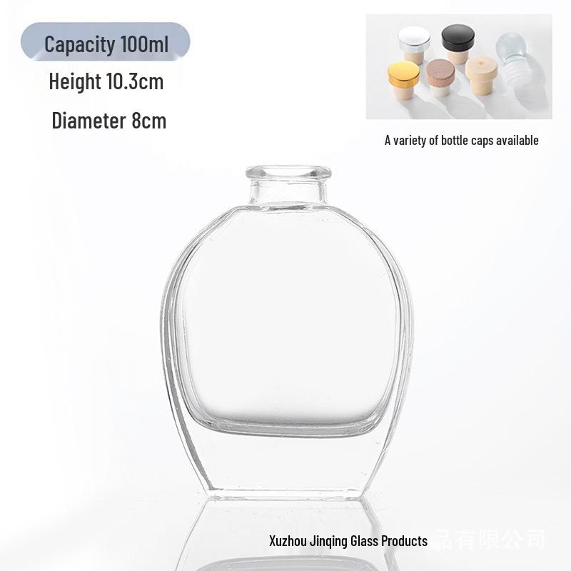 Transparent Glass Aromatherapy Bottle - Large Belly Design for Home or Office