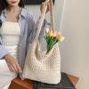 Повседневная и непринужденная художественная плетеная сумка-тоут большой вместимости, легкая пляжная сумка на одно плечо для женщин