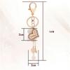 Women's Beads Love Heart Iron Tower Backpack Pendant Keys Holder Keychains Key Ring Bag Pendant
