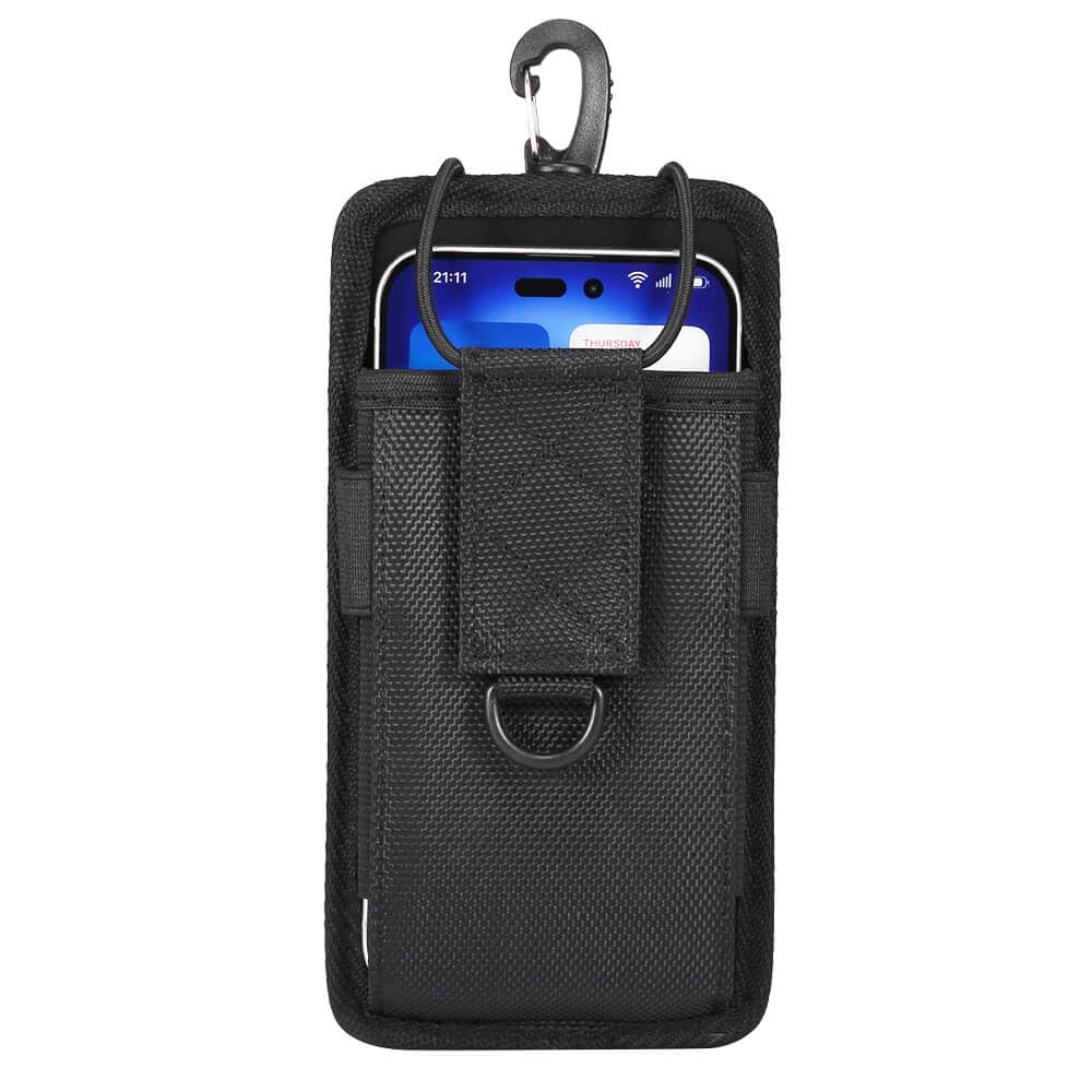 YODIMDA Smartphone Pouch with Waist Holder Belt for Smartphone Compatible with Google Pixel 9 Xperia and AQUOS R9 Carabiner, Work, Pro, 5V,