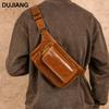 Мужская сумка кроссбоди и поясная сумка из высококачественной натуральной кожи - Ретро-стиль для повседневного использования или для поездок на работу