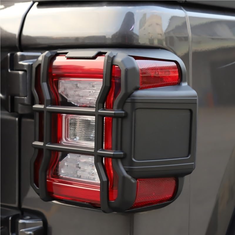 1Pair For Jeep Wrangler JL JT 2018-2022 Tail Lght Cover Frame Rear Lamp Hood Stainless Steel Protector Guard Shell